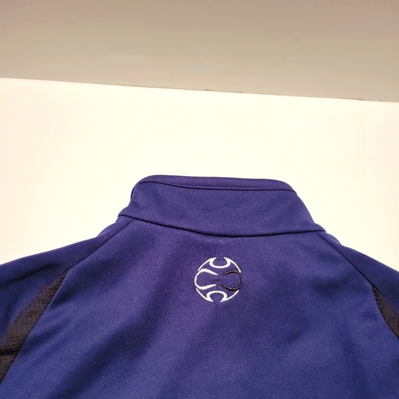 Navy Blue Adidas Track Jacket Women’s Size M full Zip Up. Wind breaker - Picture 6 of 9